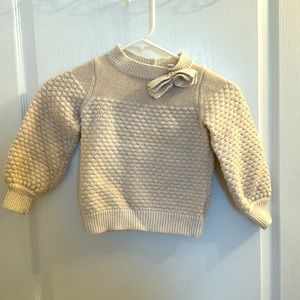 Janie and Jack SZ 4 Baby pink and sparkle sweater- excellent condition